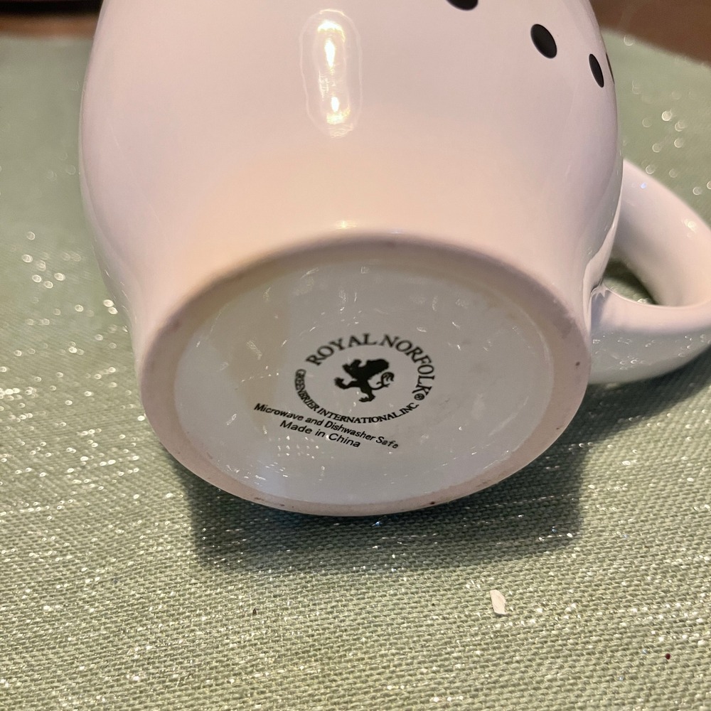 Royal Norfolk Snowman Face Mug 20 oz Coffee Mug - Picture 5 of 8